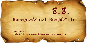 Beregszászi Benjámin névjegykártya