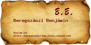 Beregszászi Benjámin névjegykártya
