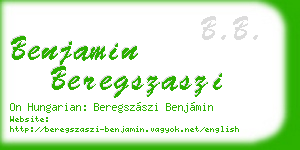 benjamin beregszaszi business card